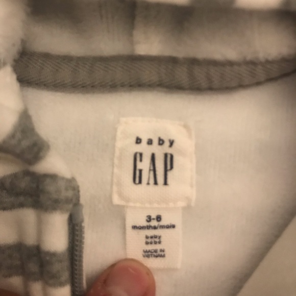 Baby Gap Striped Grey Hoodie - Picture 2 of 3
